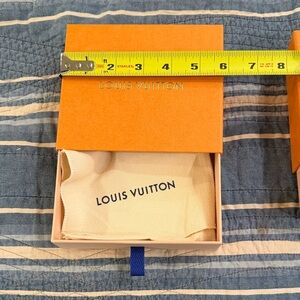 2 Louis Vuitton Orange Box with Cream Pouch